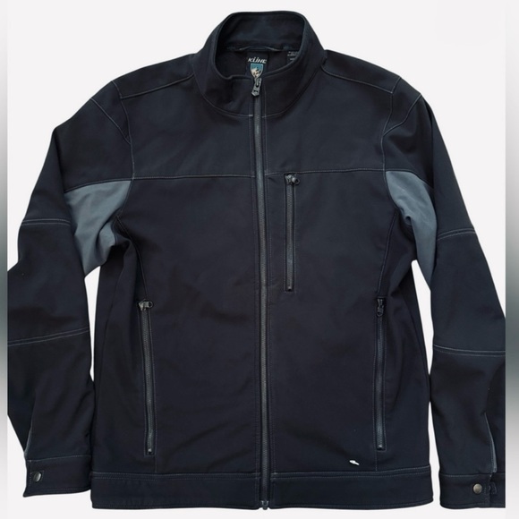 KUHL Softshell Performance Jacket Men’s Size MBlack Gray Outdoor Layer